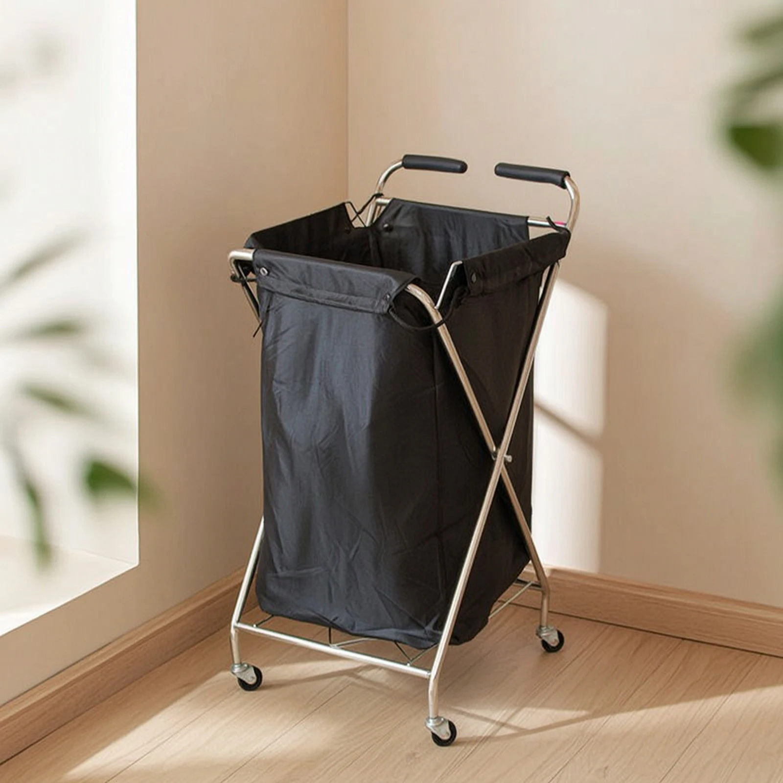 Cesto ropa plegable con ruedas para mascotas – Carrito rodante - imagen 4