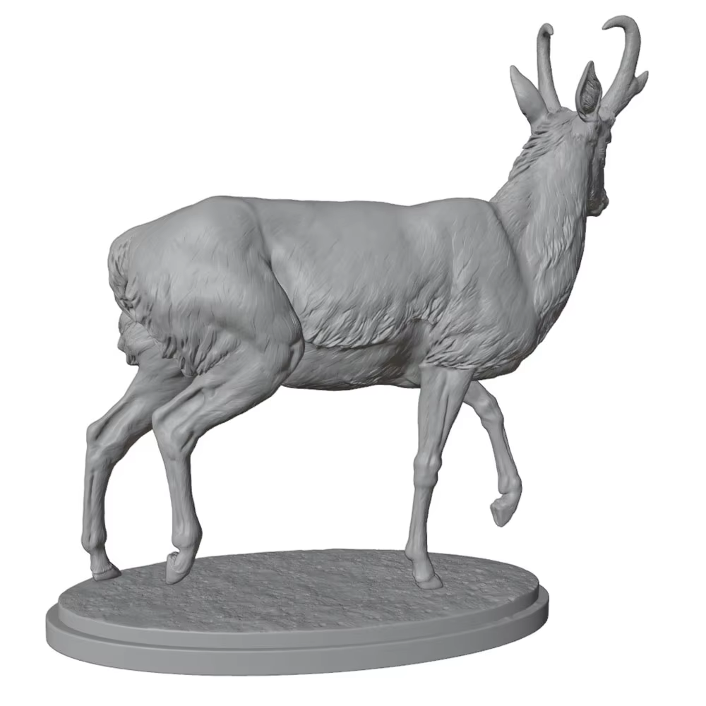 Miniatura de Antílope en 3D para Juegos de Mesa y Mesa de Estrategia - imagen 3