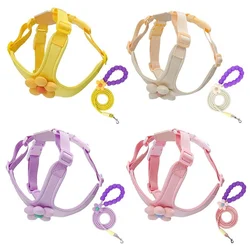Arnés y correa con flor 3D para perros y gatos – Chaleco ajustable para pasear