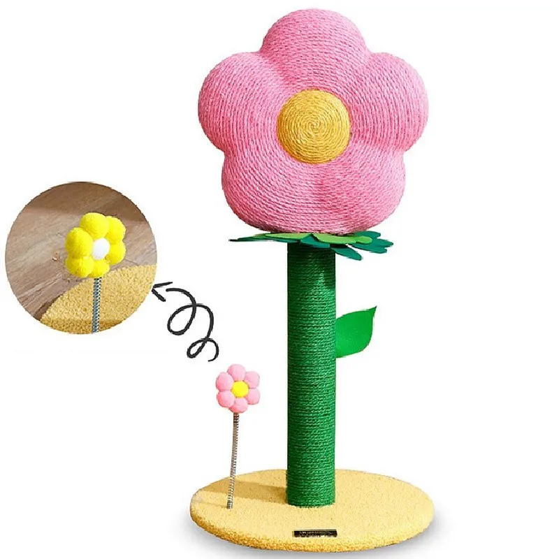 Rascador para Gatos de Sisal – Torre con Forma de Flor - imagen 3