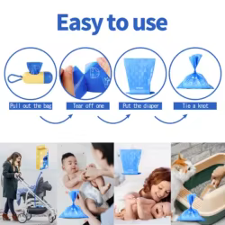 Dispensador bolsas para excrementos de perros y gatos, portátil