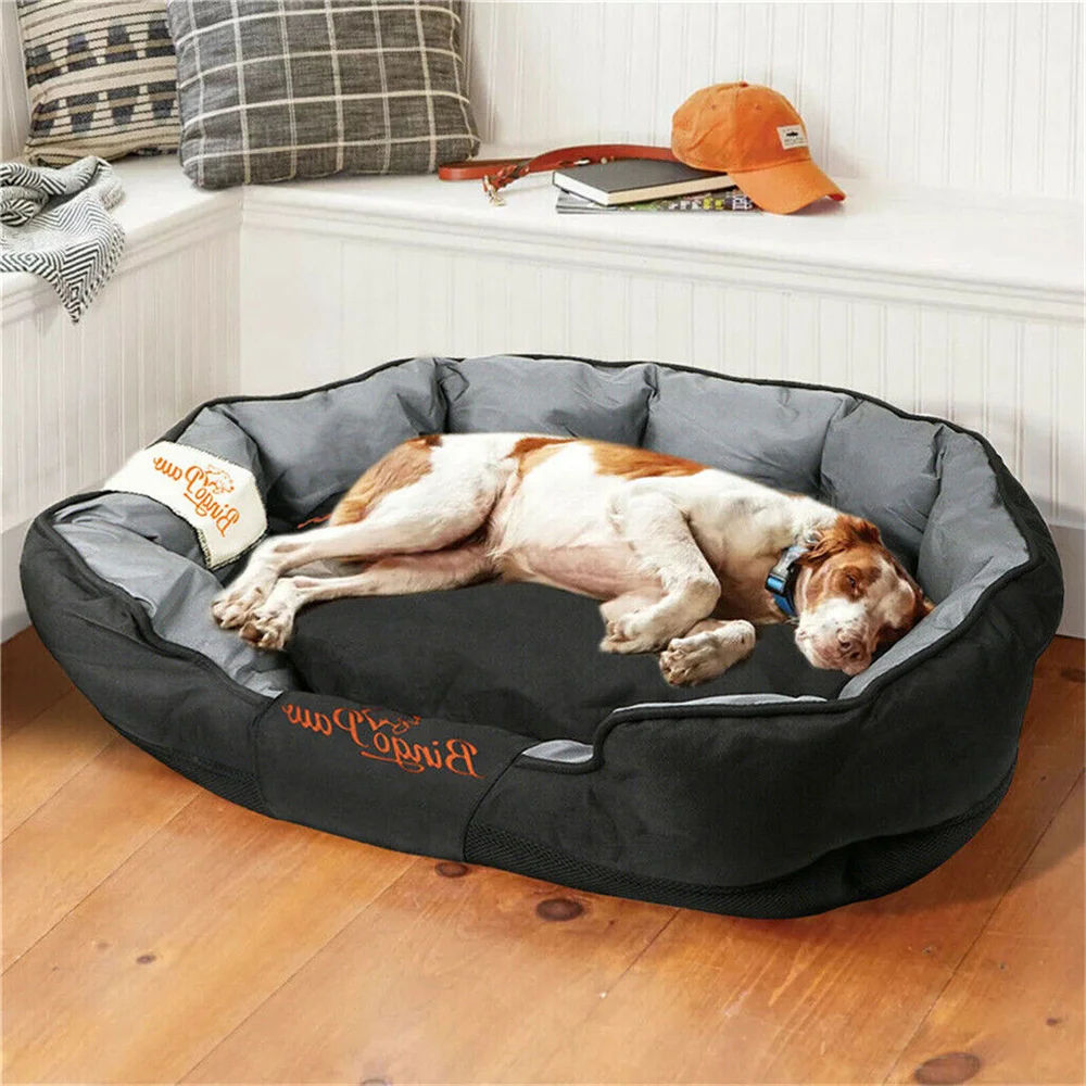 Cama ortopédica impermeable lavable para perros XXL–L, cojín extraíble - imagen 3
