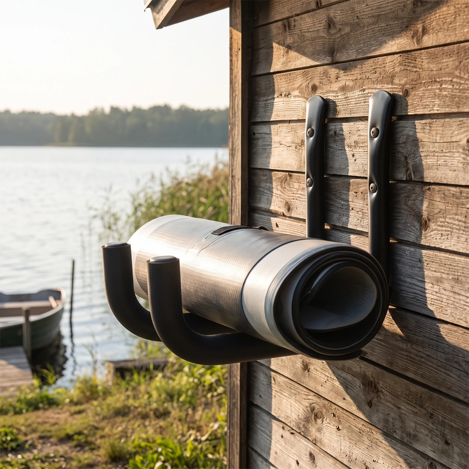 Soporte acolchado pared para kayak y paddle surf – Ahorra espacio - imagen 2