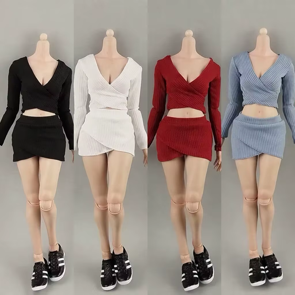 Conjunto ropa para figura de acción femenina 1/6 – Falda y top cruzado 12 pulgadas - imagen 3