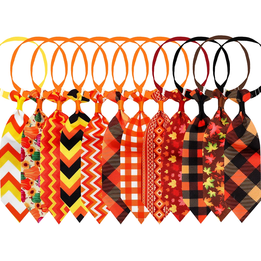 Pack de corbatas para perros en diferentes colores otoñales