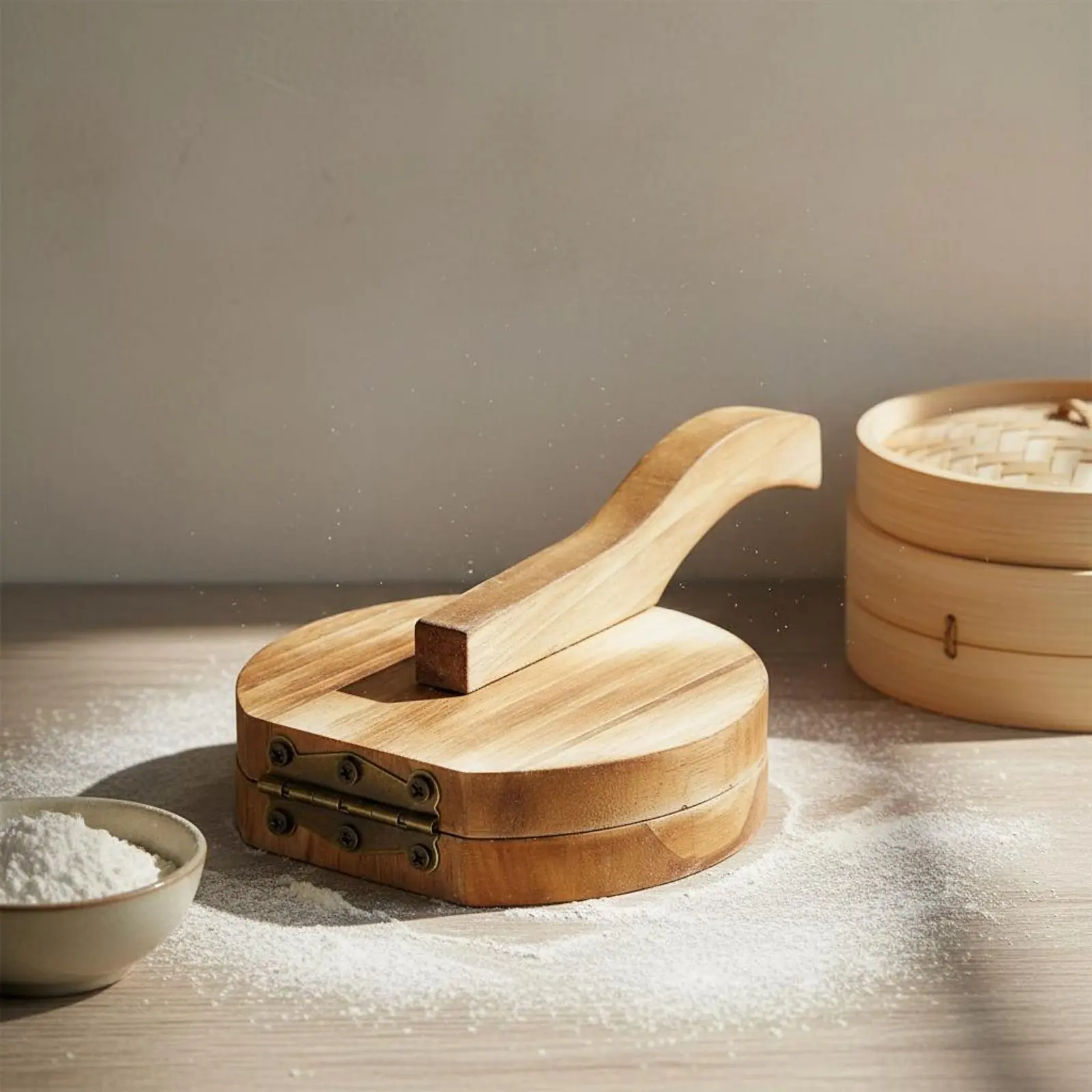 Prensa de empanadillas de madera resistente, molde manual fácil - imagen 3