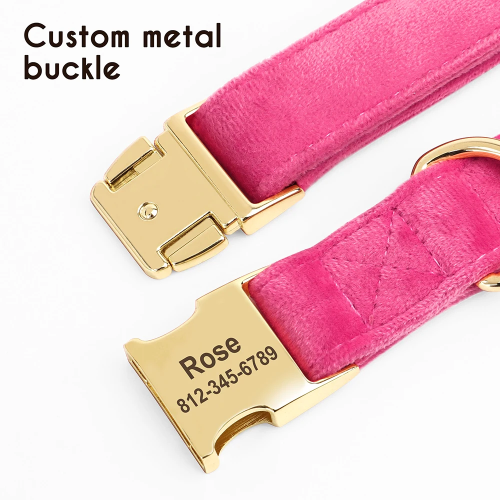 Collar de terciopelo personalizado en varios colores