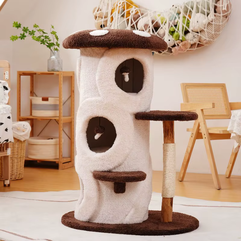 Árbol rascador para gatos con sisal, cueva y juguete colgante - imagen 5