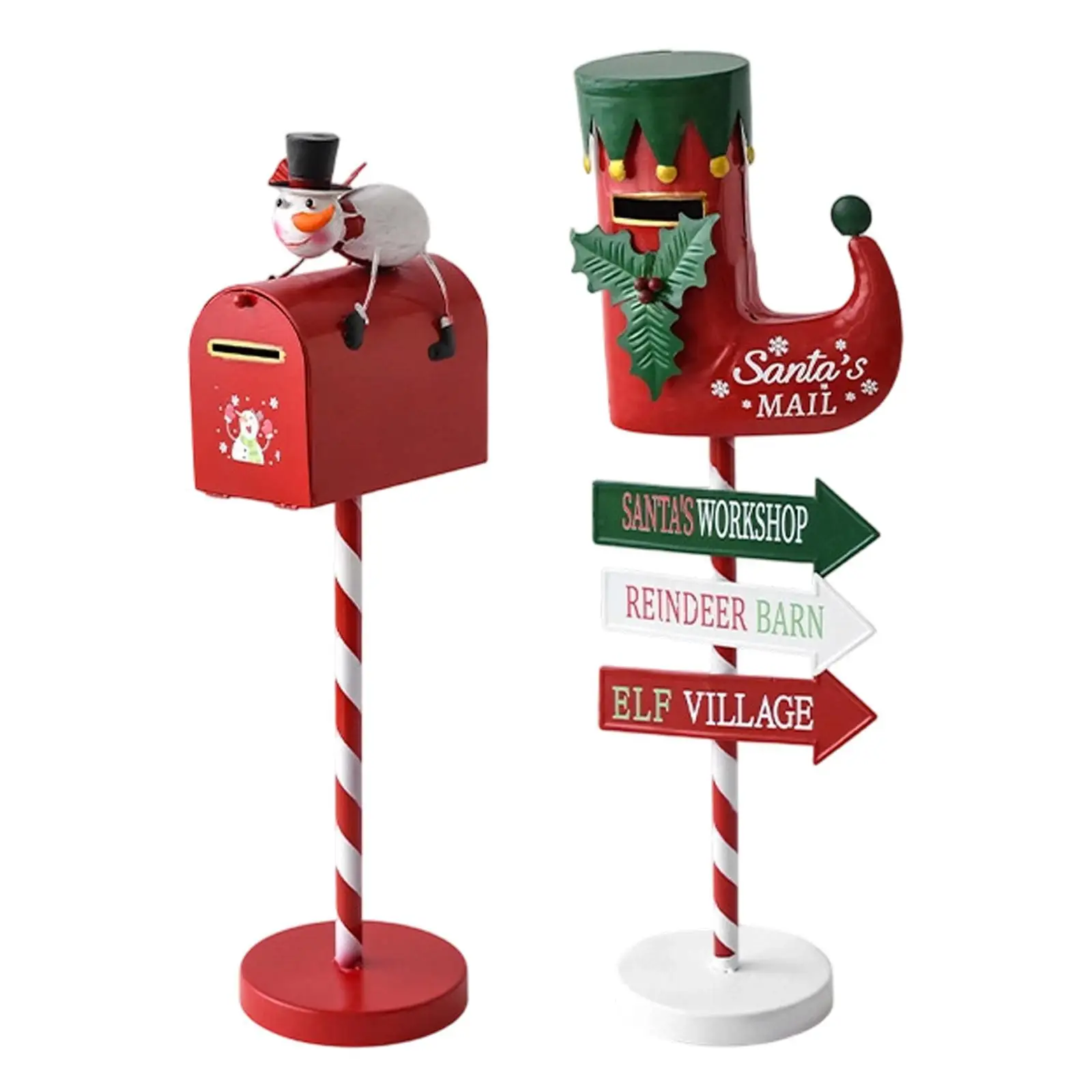 Adorno navideño de hierro en jardín
