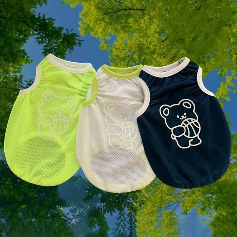Camiseta de malla para cachorro con cierre velcro