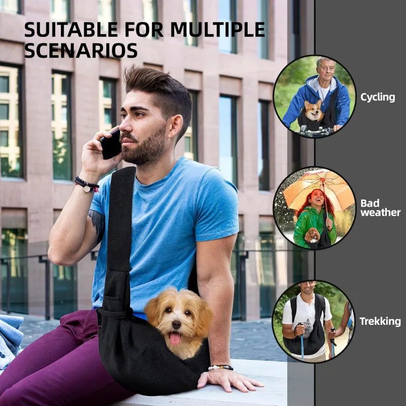 Bolso bandolera portátil para perros, gatos, ideal viajes y ruta - imagen 2