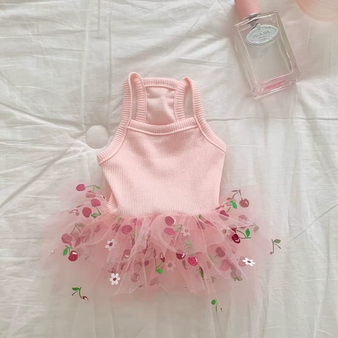 Vestido tutú rosa de verano para perros Shih Tzu y pequeños - imagen 3