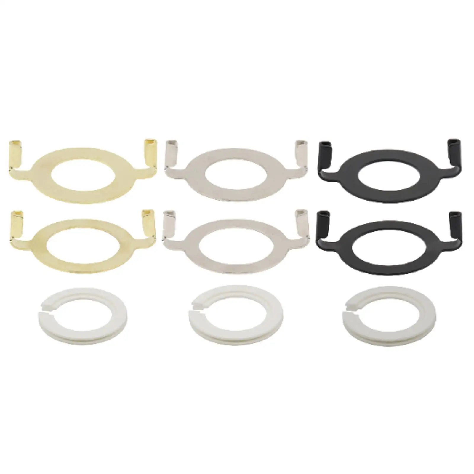 Adaptador de base para lámpara tipo arpa, de hierro, con rosca E27 y anillo reductor E14