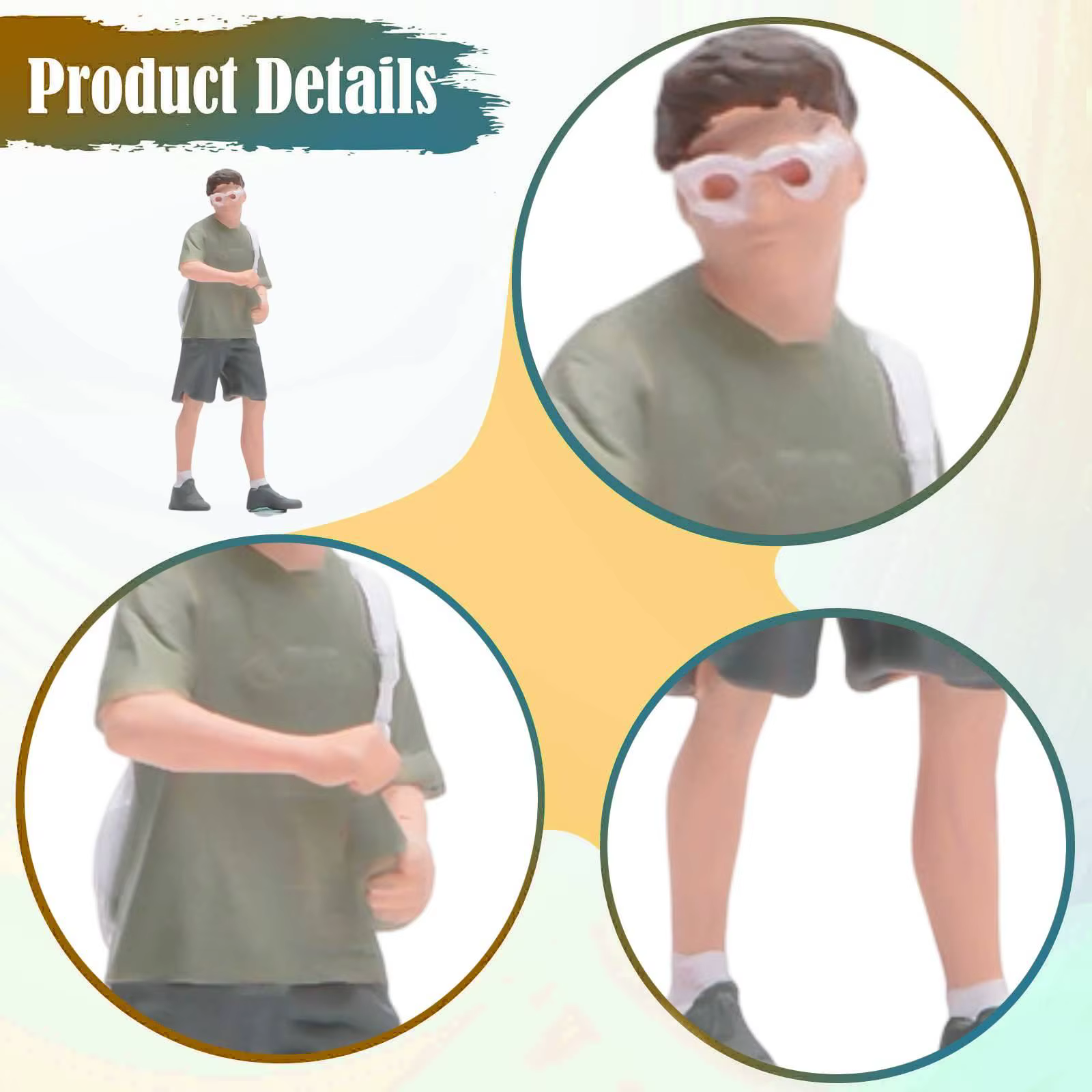 Figura masculina en miniatura para dioramas y maquetas 1:64 - imagen 2