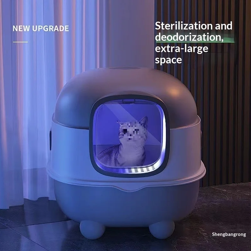 Caja de Arena Inteligente cerrada con entrada para el gato