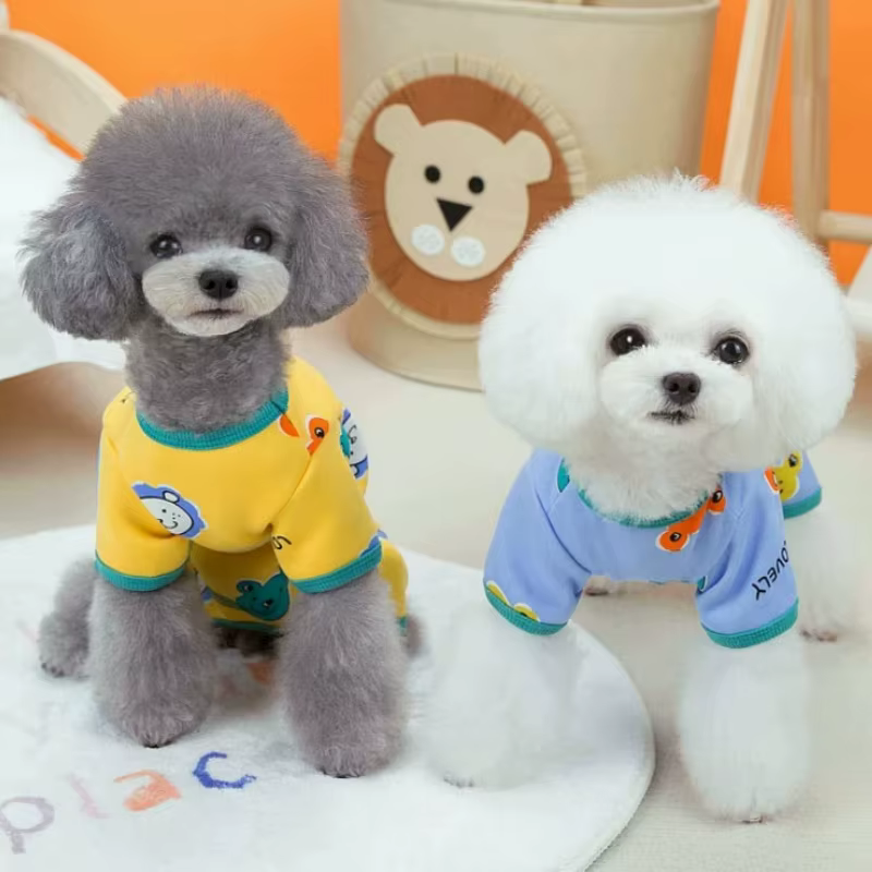 Ropa otoño cálida perros gatos: monos pijamas cachorros bichón - imagen 5
