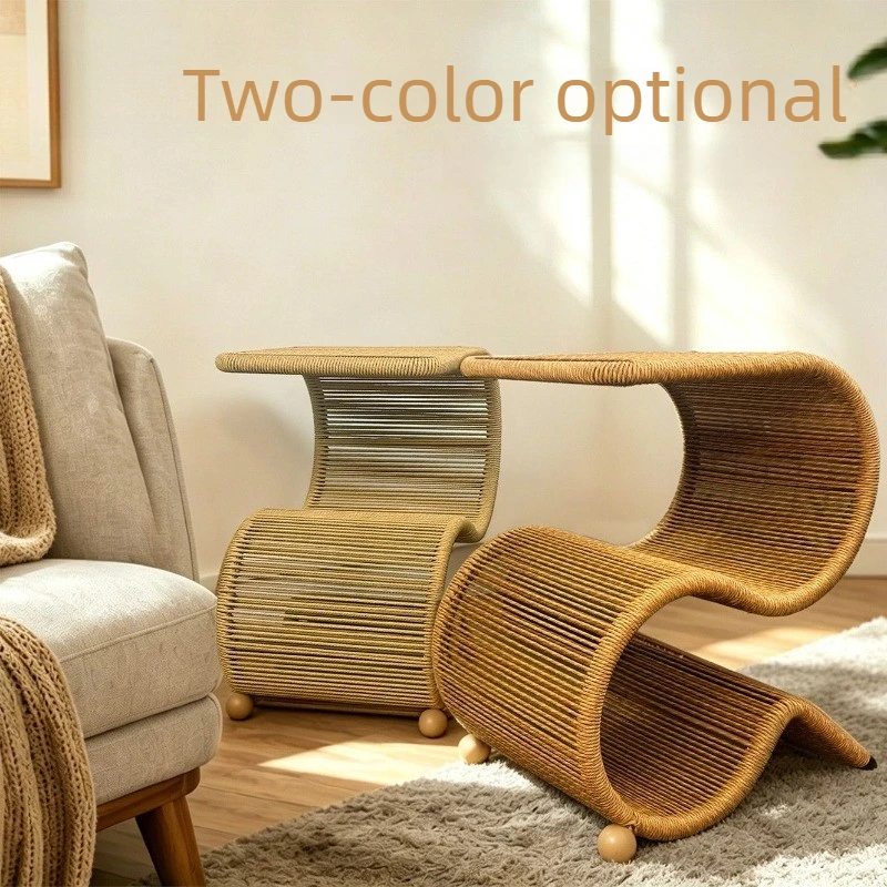 Mueble ratán para gatos con cojín: árbol, mesa auxiliar y cama - imagen 4