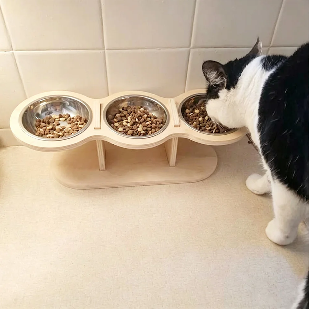 Comedero Ajustable con Tazones Acero para Gatos y Perros - imagen 4