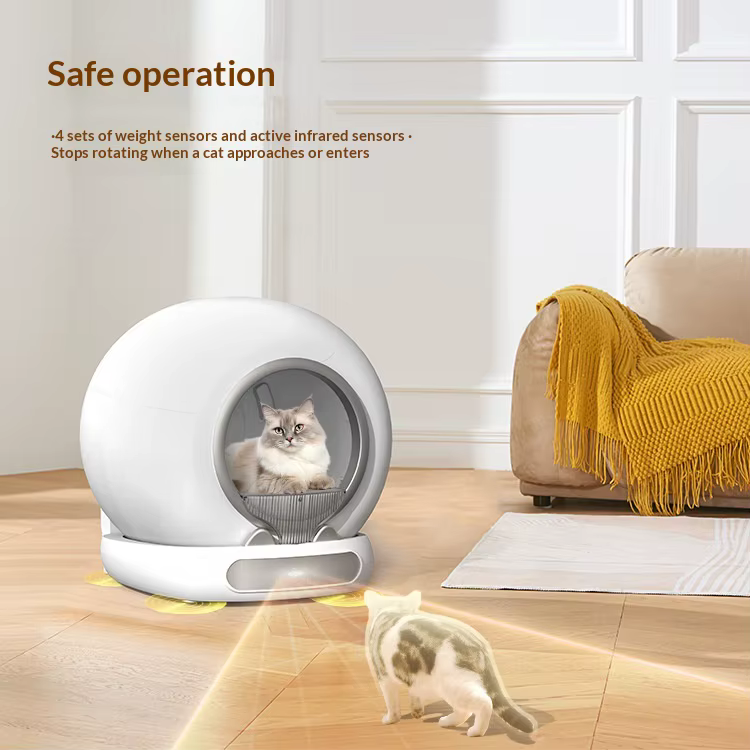 Arenero inteligente autolimpiable para gatos con control por app - imagen 2
