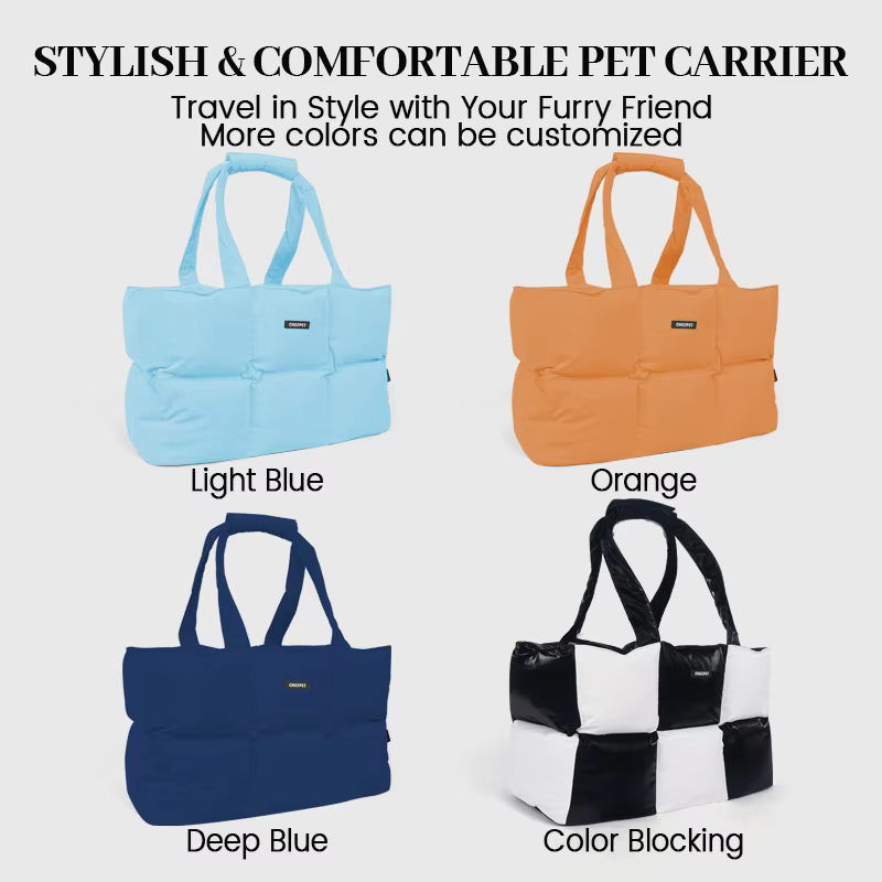Interior acolchado del bolso para mascotas