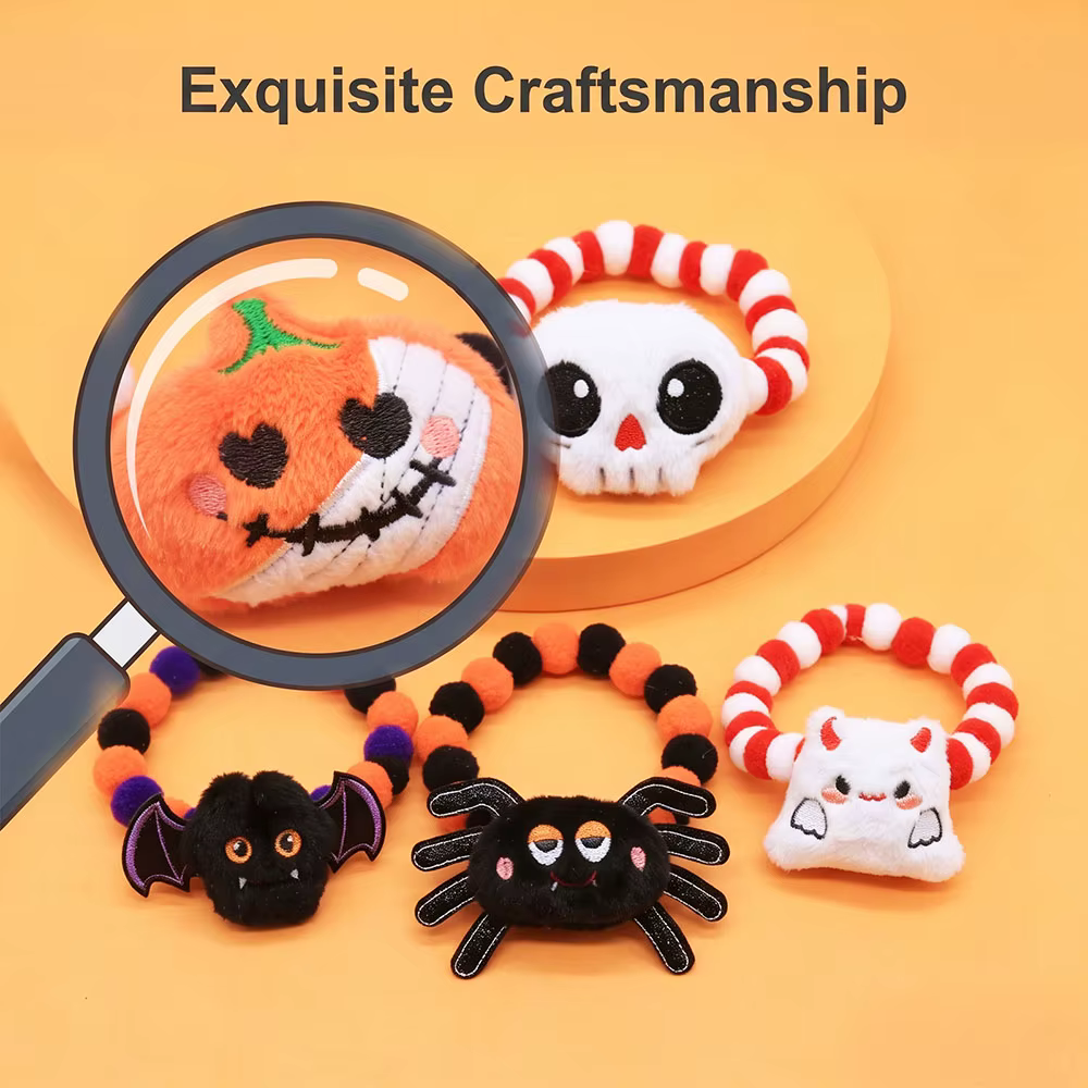 Collares de Halloween con Pompones para Gatitos y Cachorros Pequeños - imagen 2