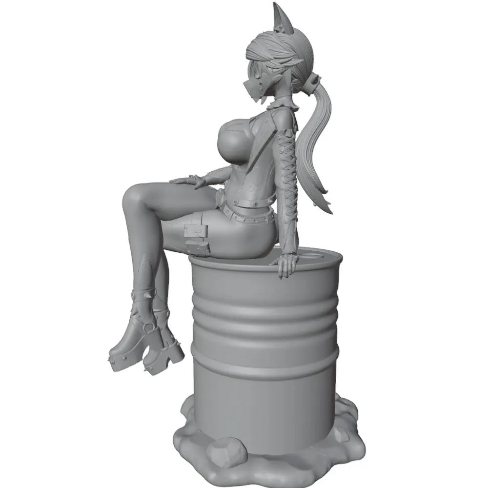 Figura Anime a Escala 1/24 75mm – Miniatura GK Impresa en 3D sin Pintar