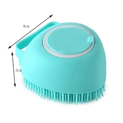Kit aseo con tijeras y cepillo de silicona para gatos y perros