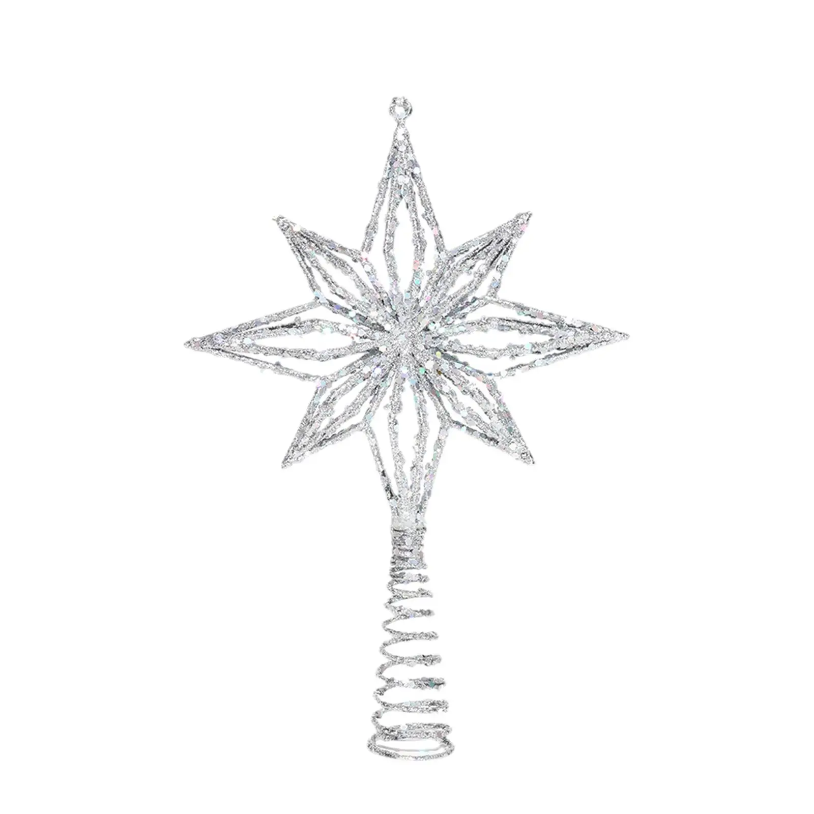 Estrella colocada en árbol de Navidad