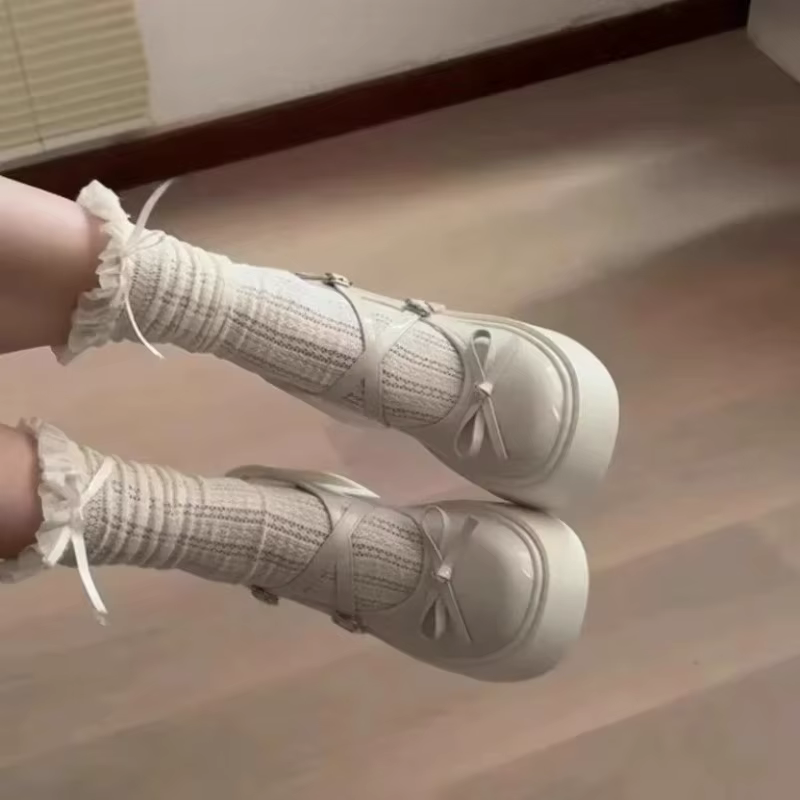 Zapatos Mary Jane tacón grueso para mujer – Lazo y cuero - imagen 3
