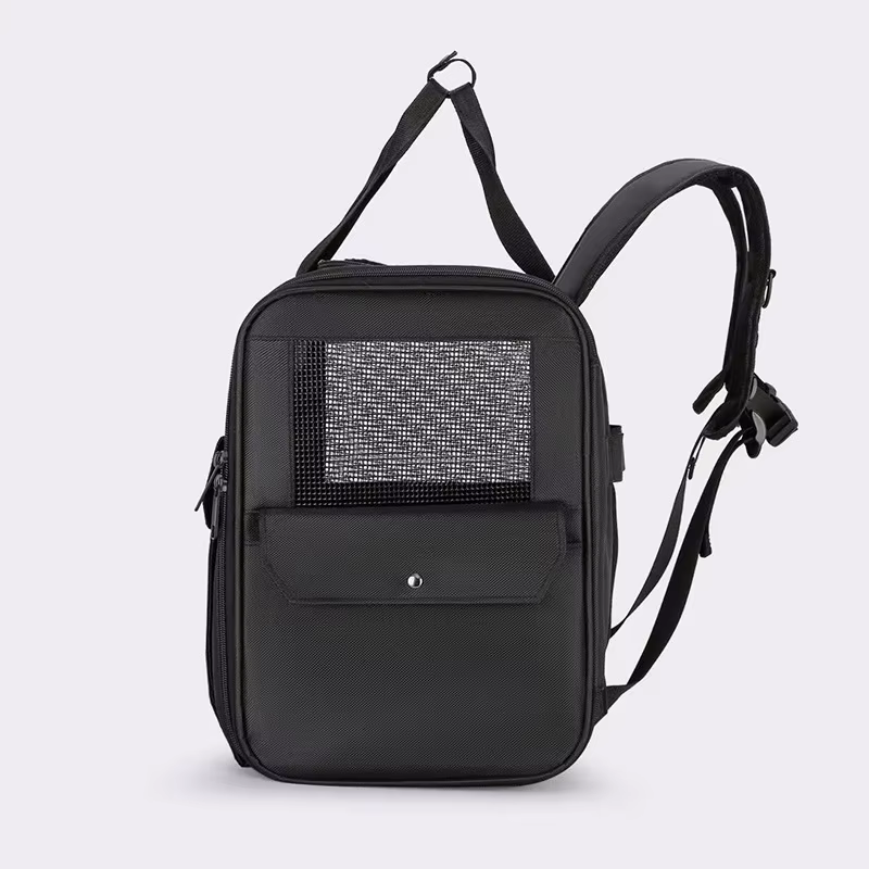 Mochila transpirable de gran capacidad para gatos con bolsillos - imagen 4
