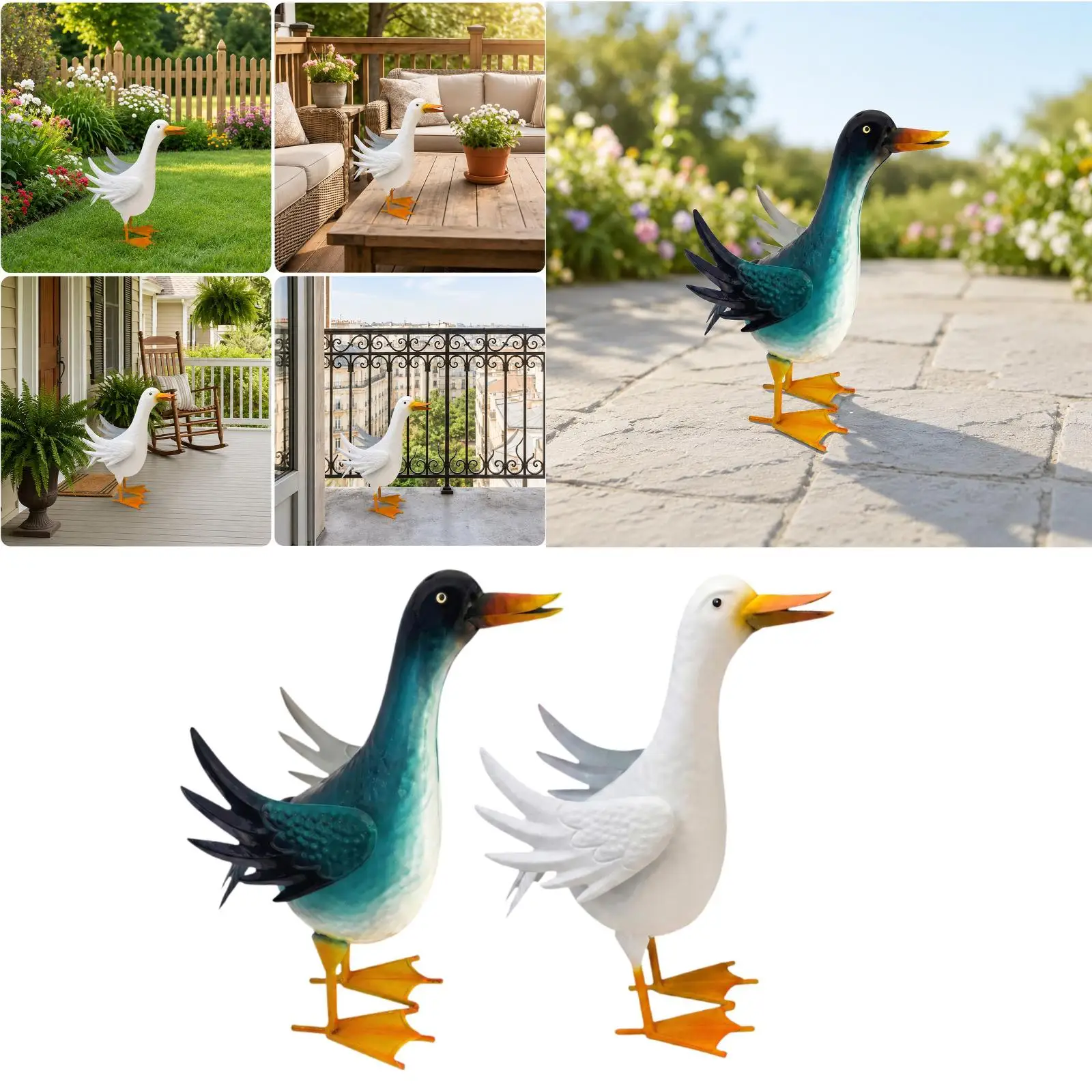 Estatua de pato para escritorio y dormitorio