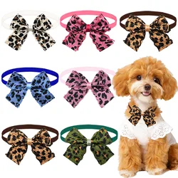 Corbatín de leopardo para perros, ajustable, accesorio otoño e invierno