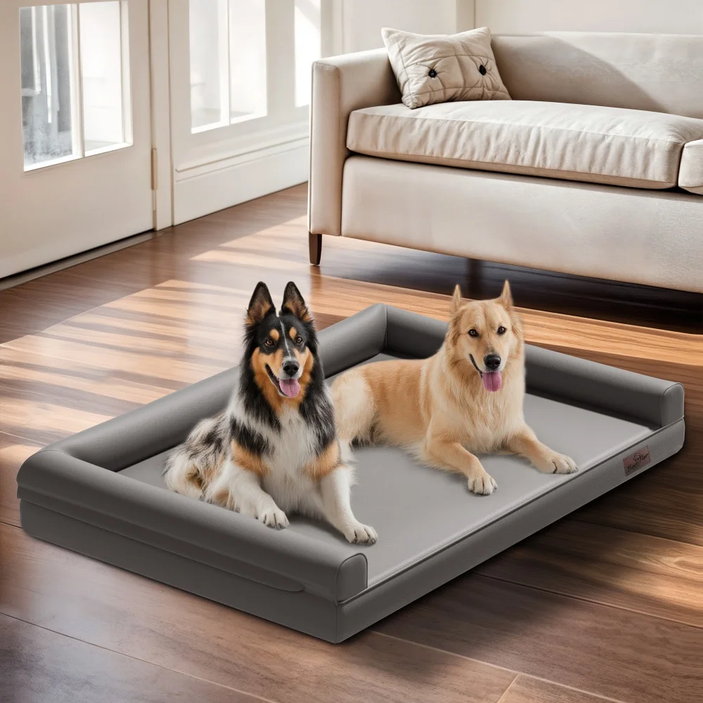 Cama ortopédica extra grande para perros impermeable con funda