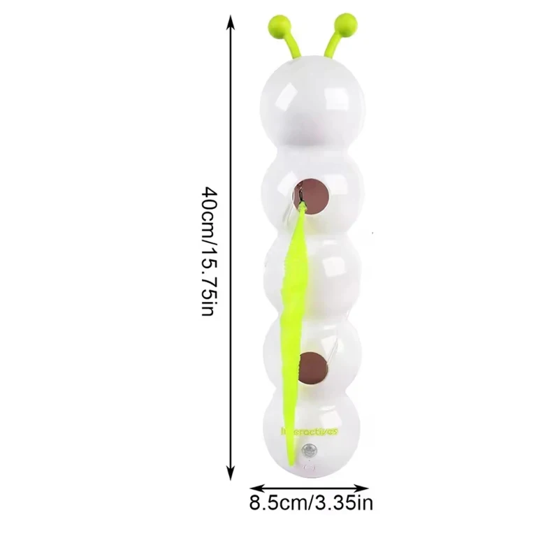 Juguete automático con sensor y ventosa para gatos de interior – USB recargable con plumas - imagen 3