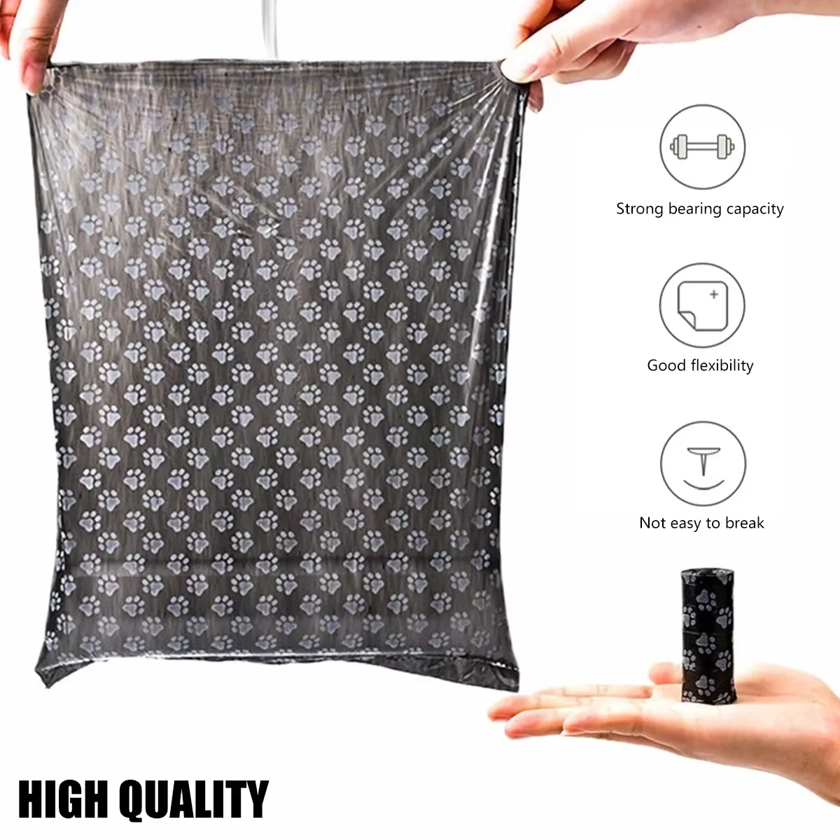 Bolsas impresas para recoger desechos durante los paseos