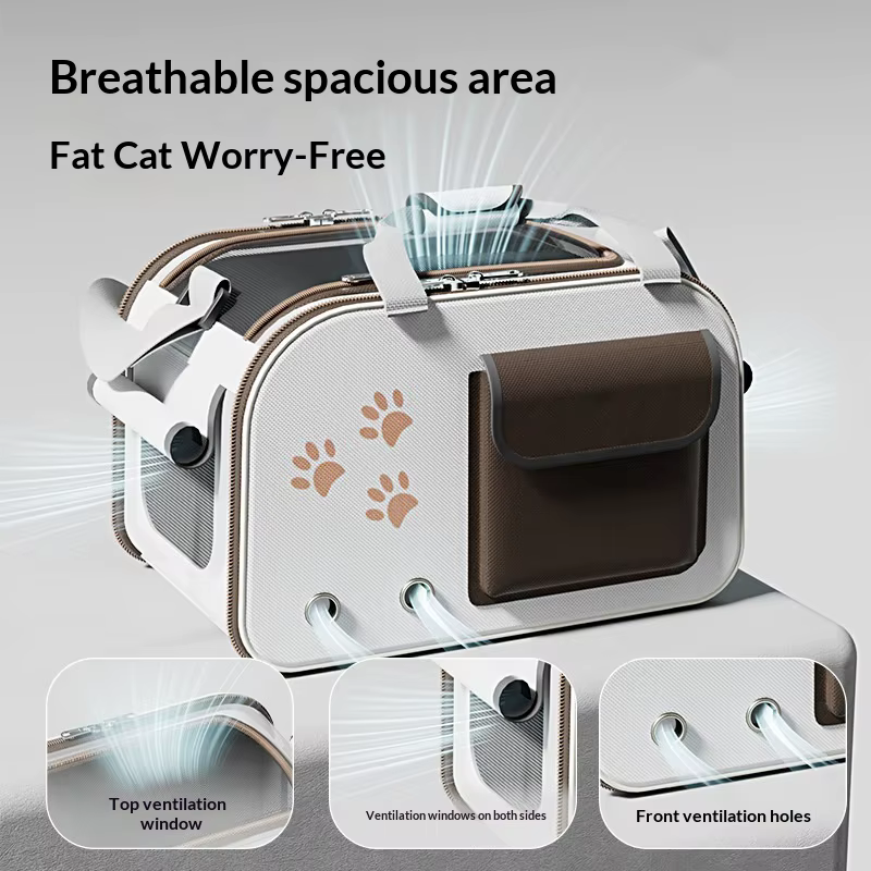 Mochila transportadora tipo cápsula antiestrés para gatos y perros - imagen 5