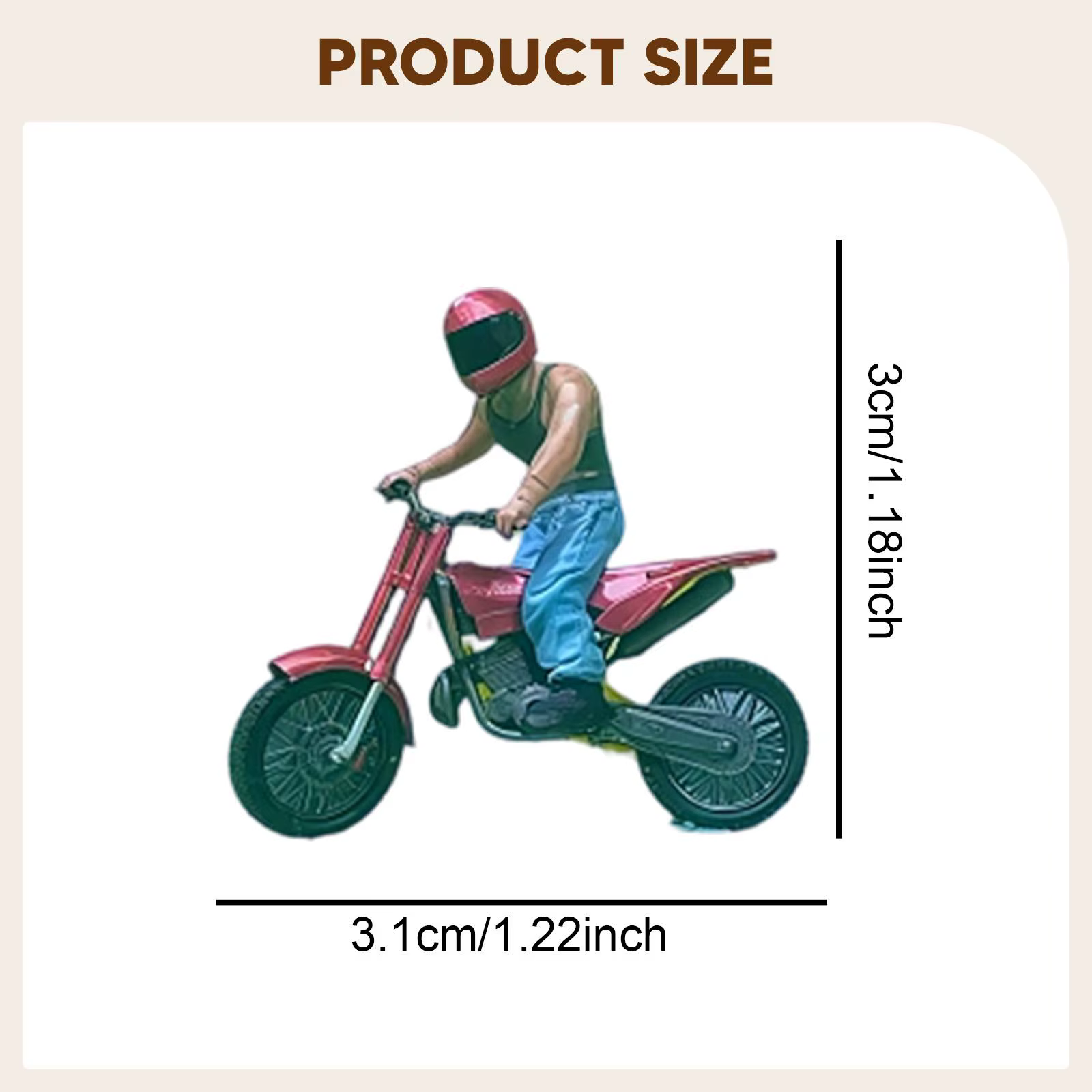 Figuras de motociclistas en miniatura 1:64 para maquetas y dioramas - imagen 2