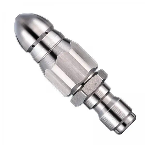 Boquilla lavado a presión acero inoxidable con conexión rápida para coches y desagües - imagen 3