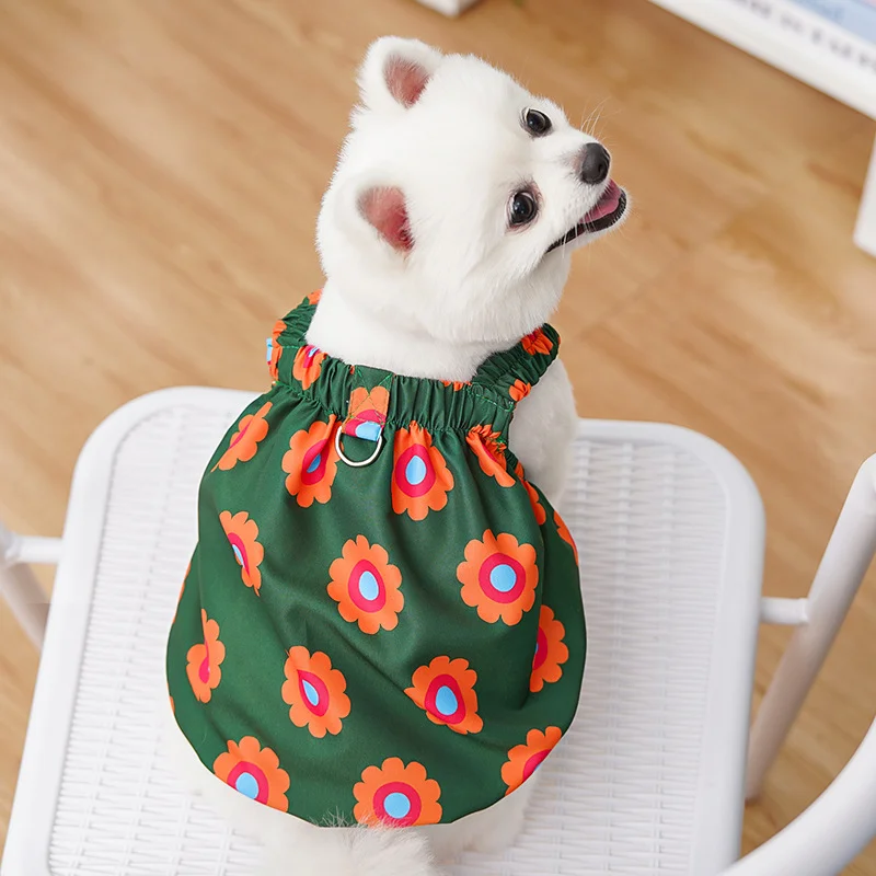 Camiseta sin mangas de verano con girasoles para perros y gatos - imagen 4