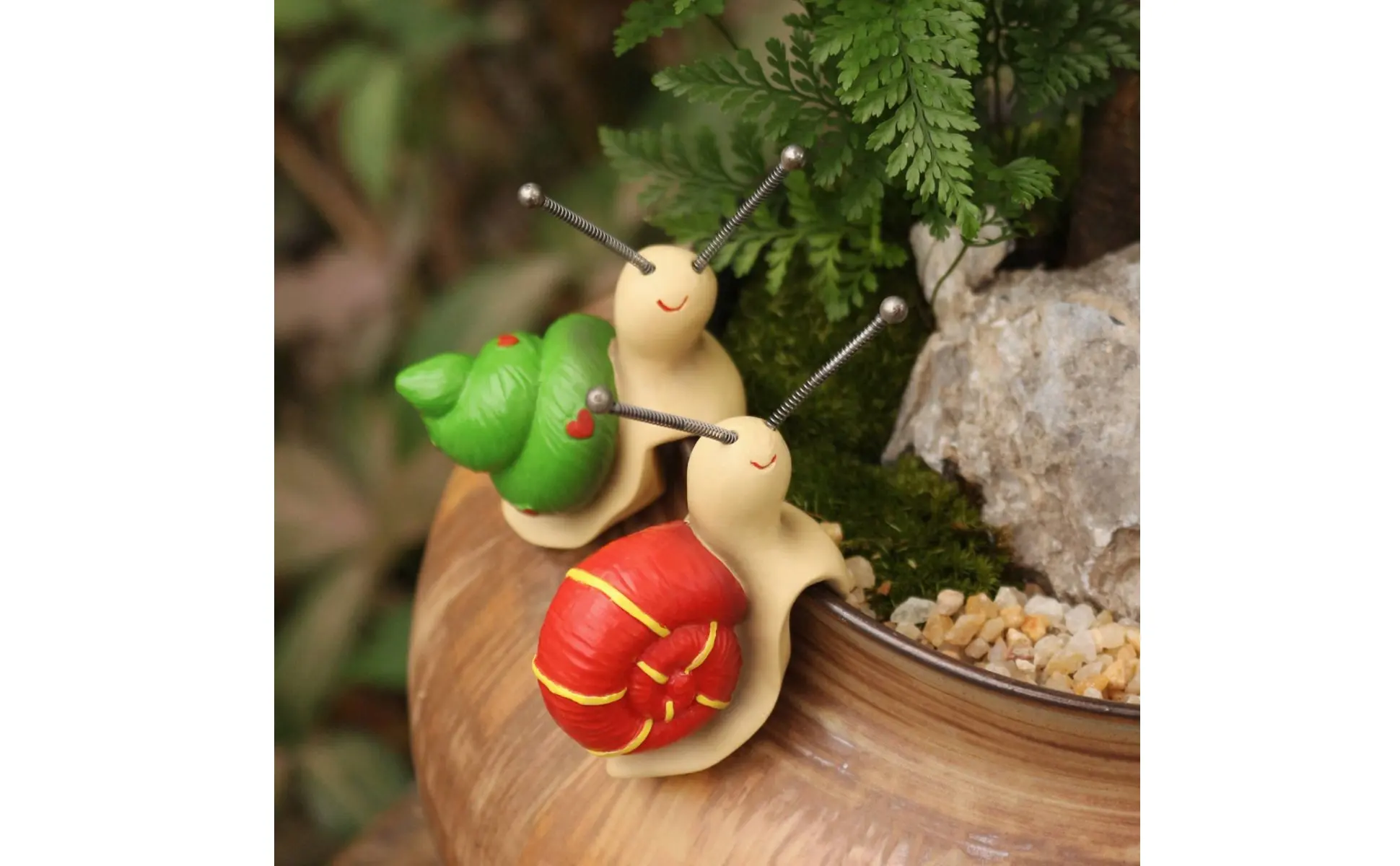 Detalle de caracol con antenas flexibles