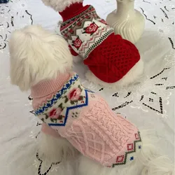 Jersey Floral para Perros – Suéter Cálido Chihuahua y Bichón Frisé