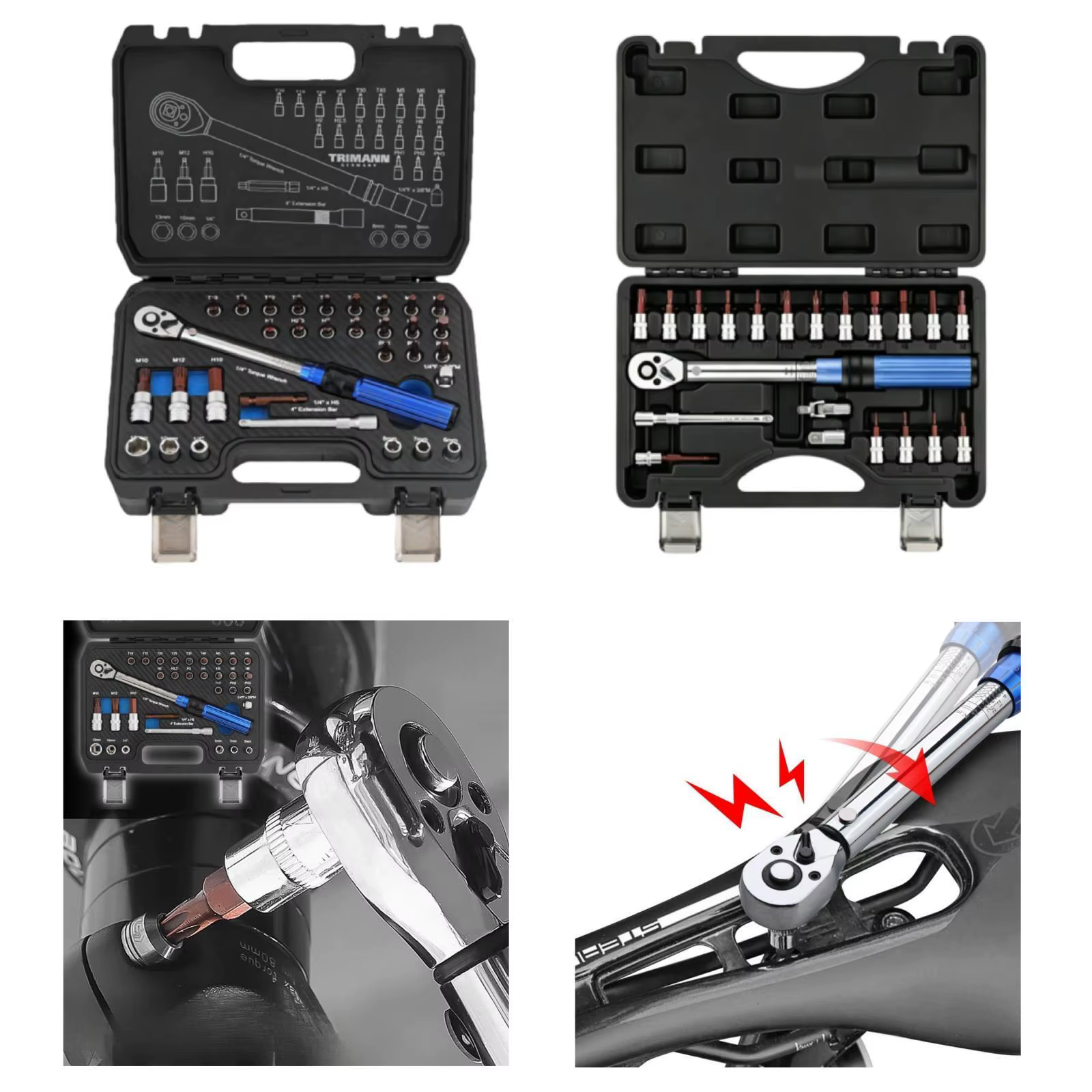 Llave dinamométrica 1/4" resistente para mantenimiento de bicicleta - imagen 5