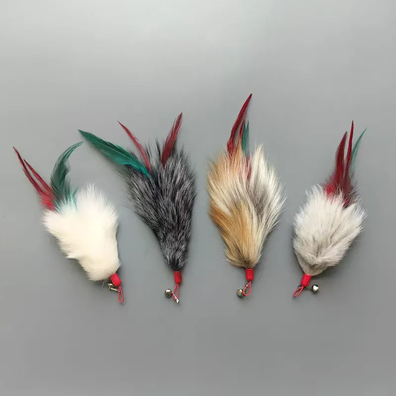 Juguetes para gatos con plumas y cabezales de repuesto - set de 2 - imagen 2