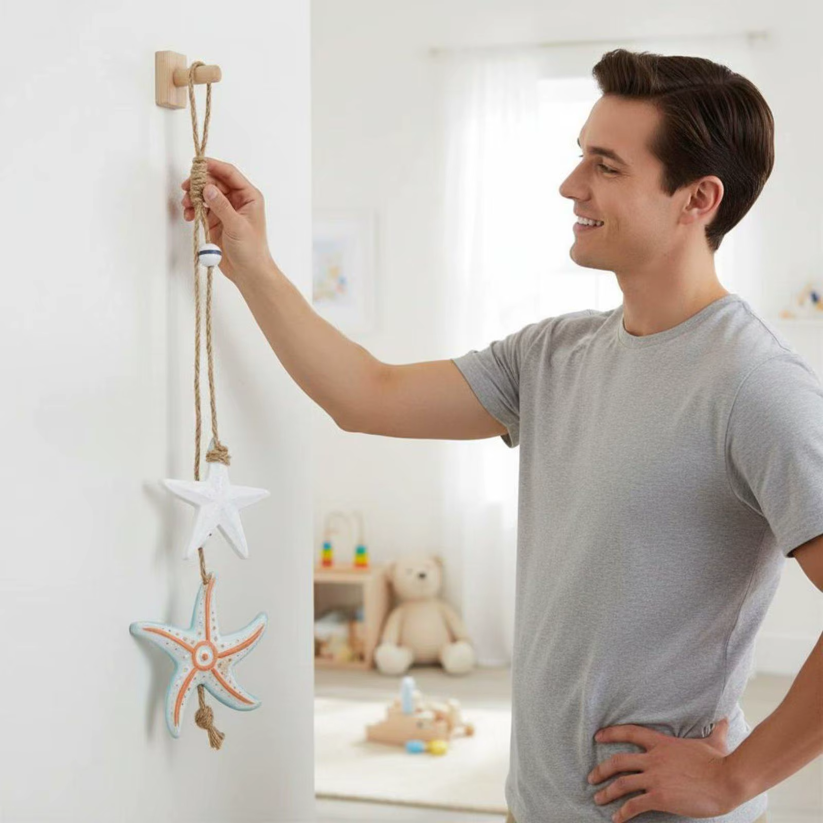 Adorno Pared Madera Forma Pez – Decoración Náutica - imagen 3