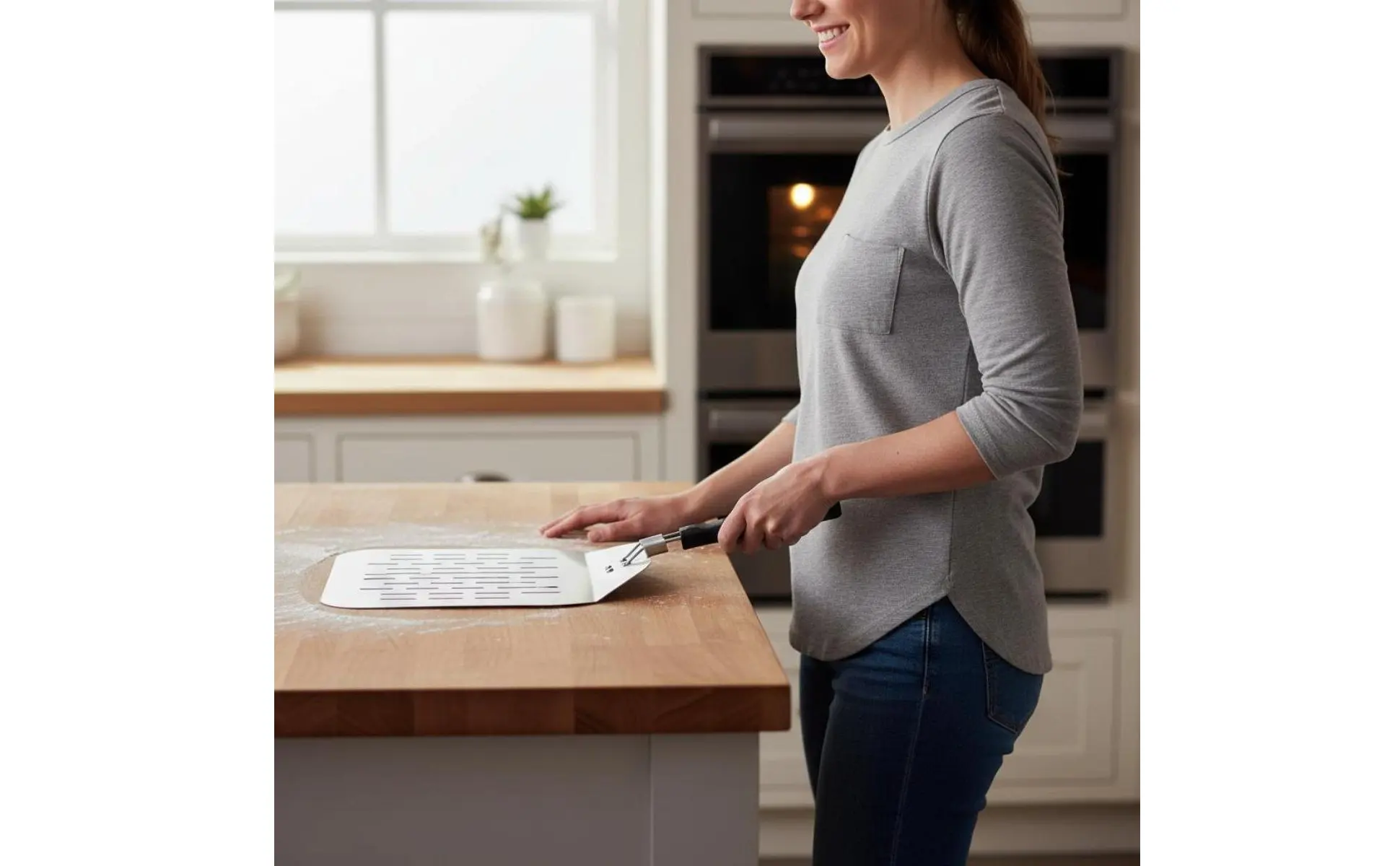 Uso como utensilio de cocina para transferir masas