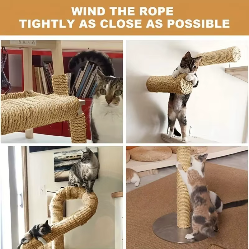 Cuerda de Yute para Rascar – Protege Muebles y Ocio para Gatos - imagen 5