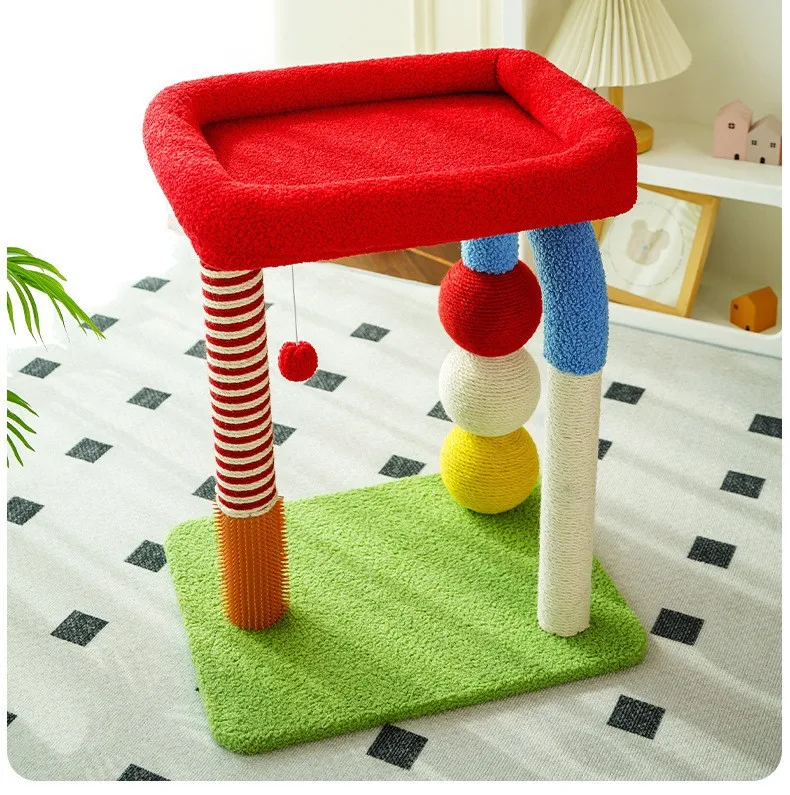 Poste de sisal natural y base estructurada
