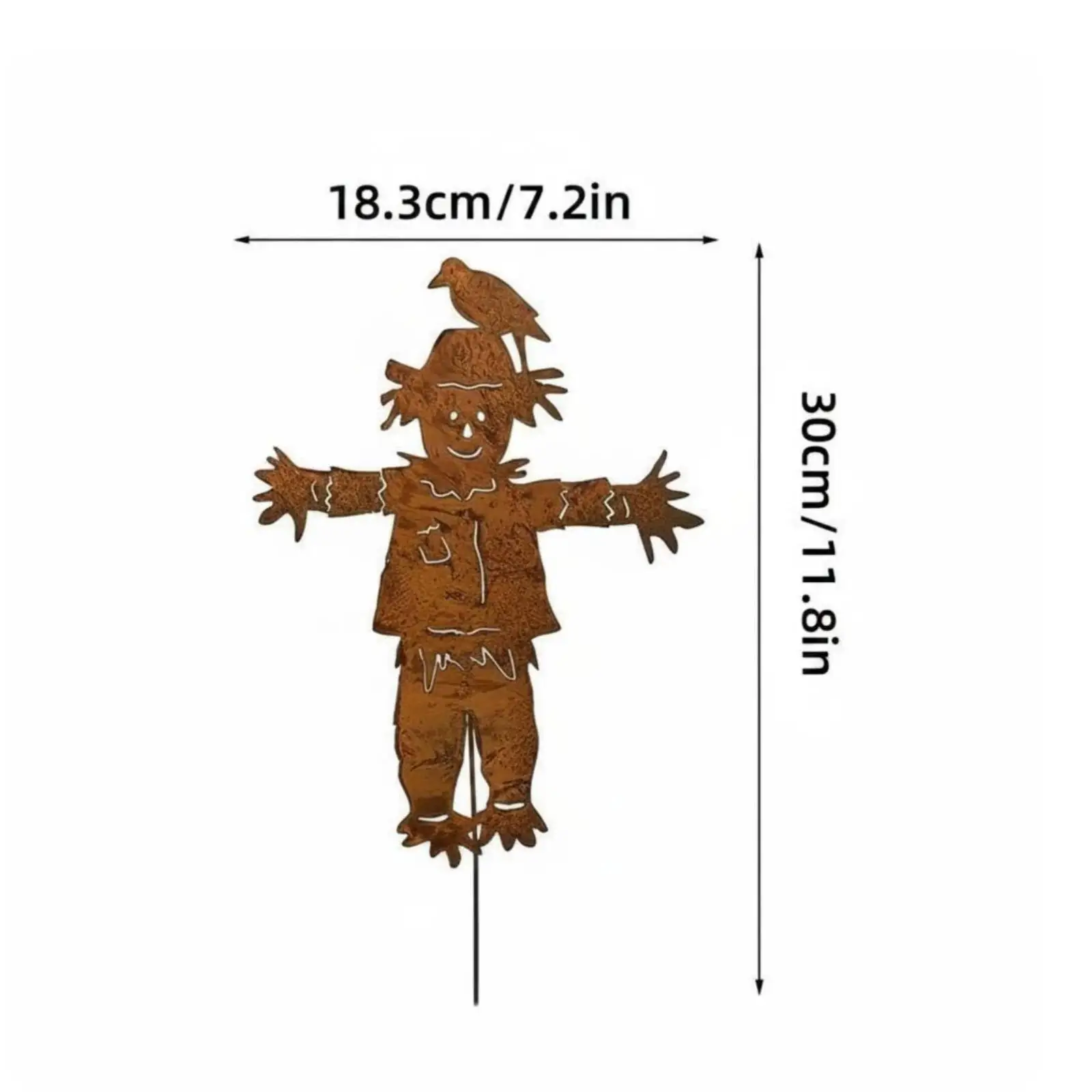 Estaca decorativa vintage para jardín – Silueta metálica rústica exterior - imagen 2