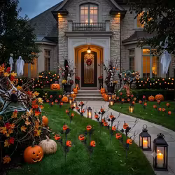 Arreglo floral calabaza negra Halloween – Decoración gótica jarrón