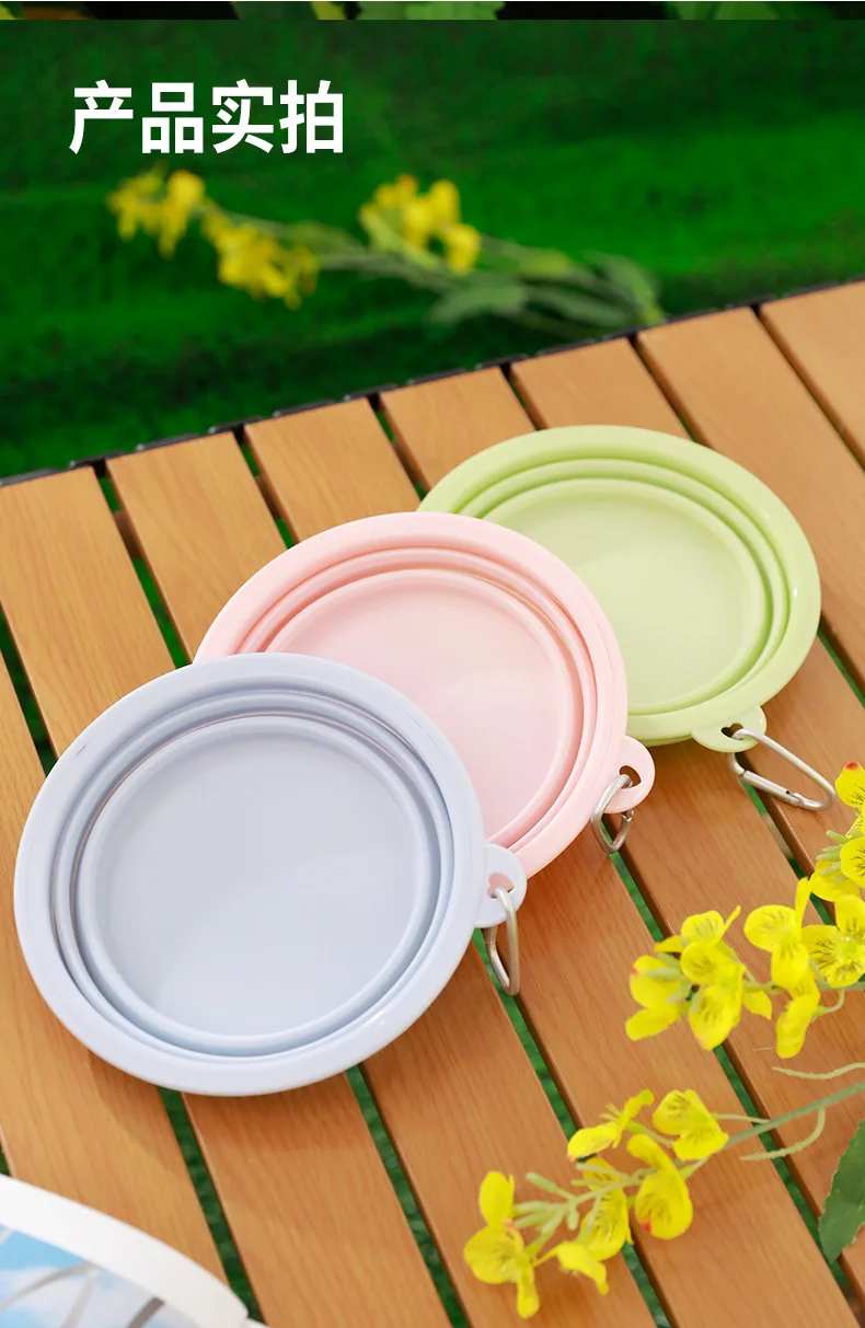 Cuenco plegable para perros cerrado